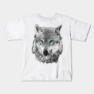 Wolf face Kids T-Shirt